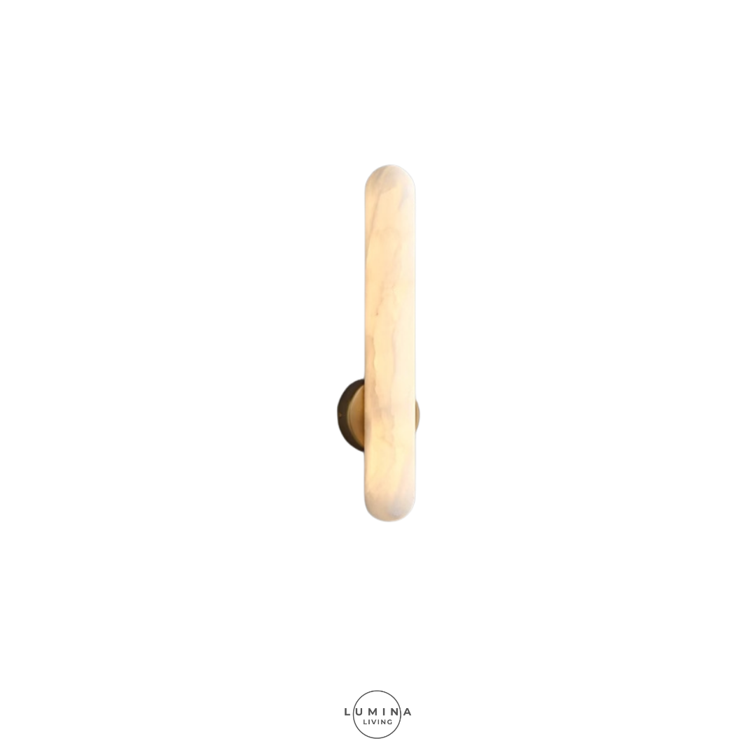 Wall-mounted light fixture with a gold finish on a white background, featuring the Lumina Living brand. Singapore's top online destination for stylish and high-quality lighting solutions. Whether you’re looking to transform your home with elegant pendant lights, modern chandeliers, or energy-efficient LED lights, we have an extensive selection to suit every taste and budget.